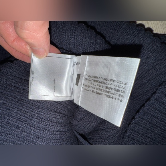 CHANEL Navy Ribbed Knit Dress - Picture 8 of 8